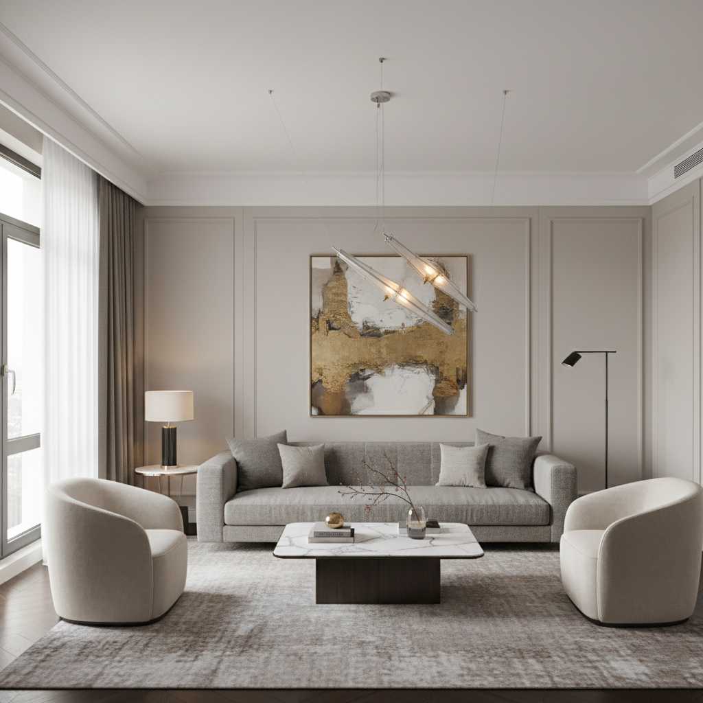 Arco Modern Linear Glass Cone Pendant Light