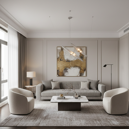 Arco Modern Linear Glass Cone Pendant Light