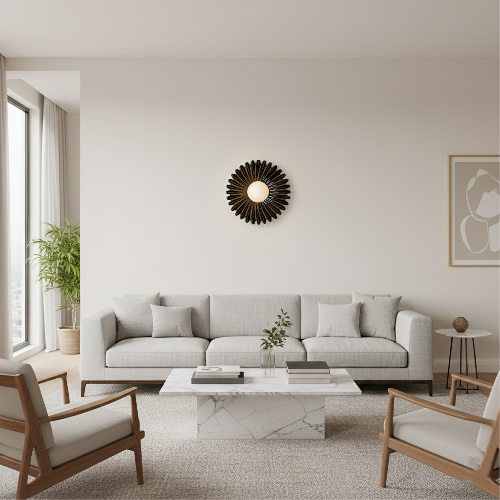 Ruhi Flower Nordic Ceramic Wall Light