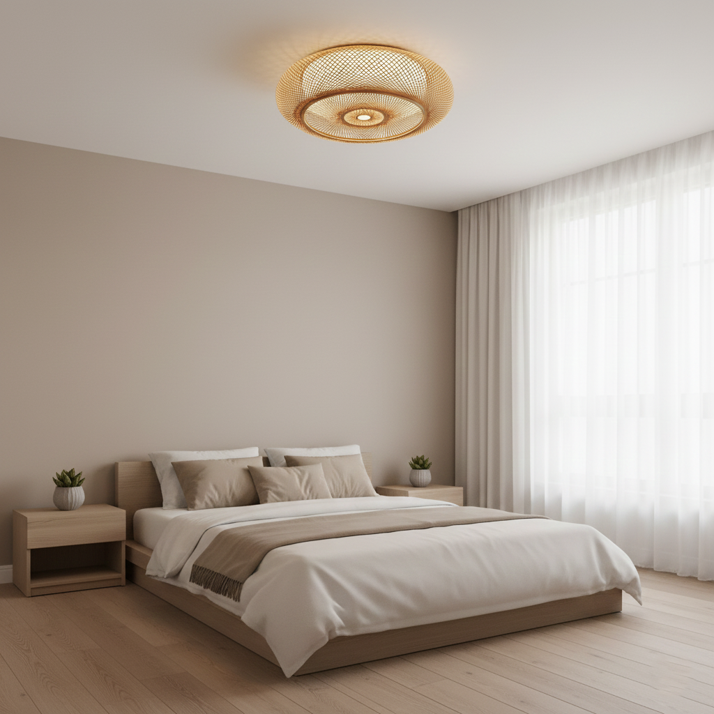 Serenity Natural Bamboo Boho Ceiling Light