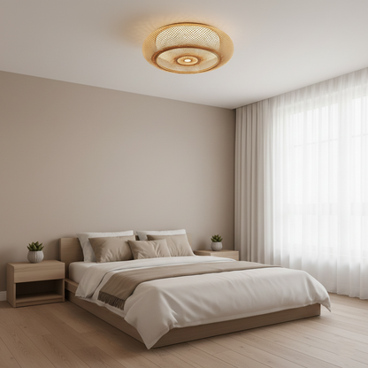 Serenity Natural Bamboo Boho Ceiling Light