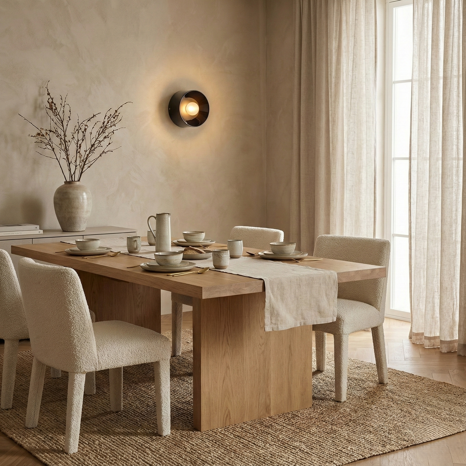 Dylan Bauhaus Minimalist Ceramic Wall Light