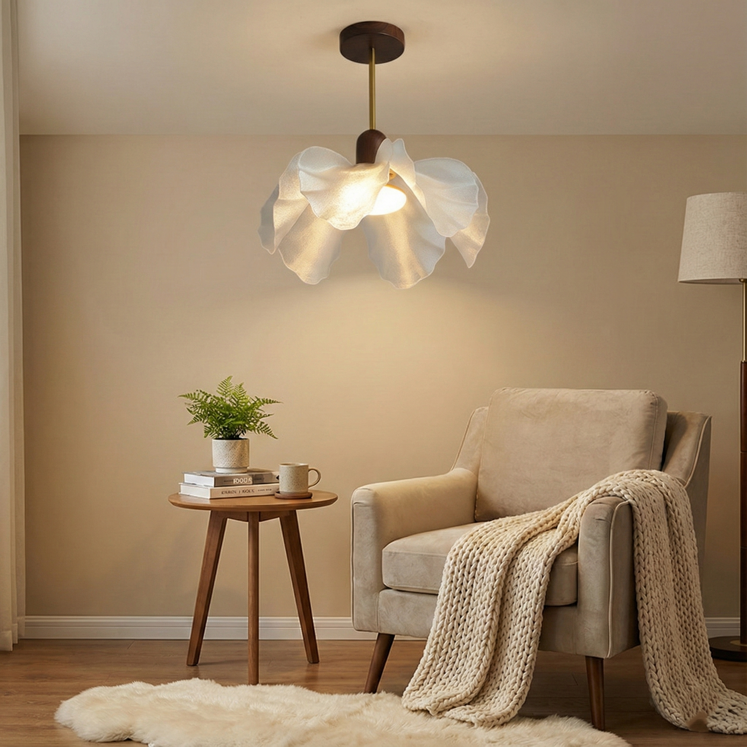 Fleur Petal French Vintage Acrylic Ceiling Light