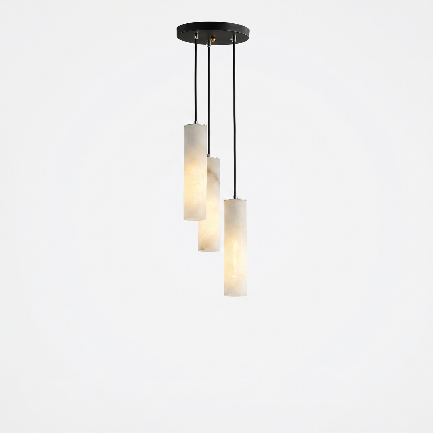 Serene Cylinder Modern Alabaster Marble Pendant Light