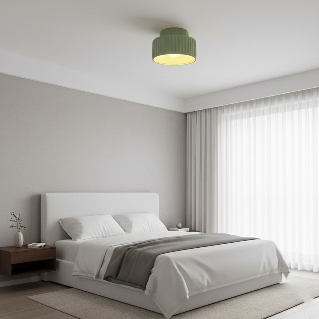 Lilith Retro Resin Semi Flush Mount Ceiling Light