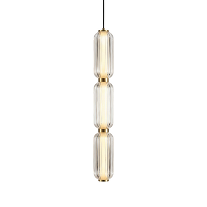 Elma Linear Striped Glass LED Pendant Light