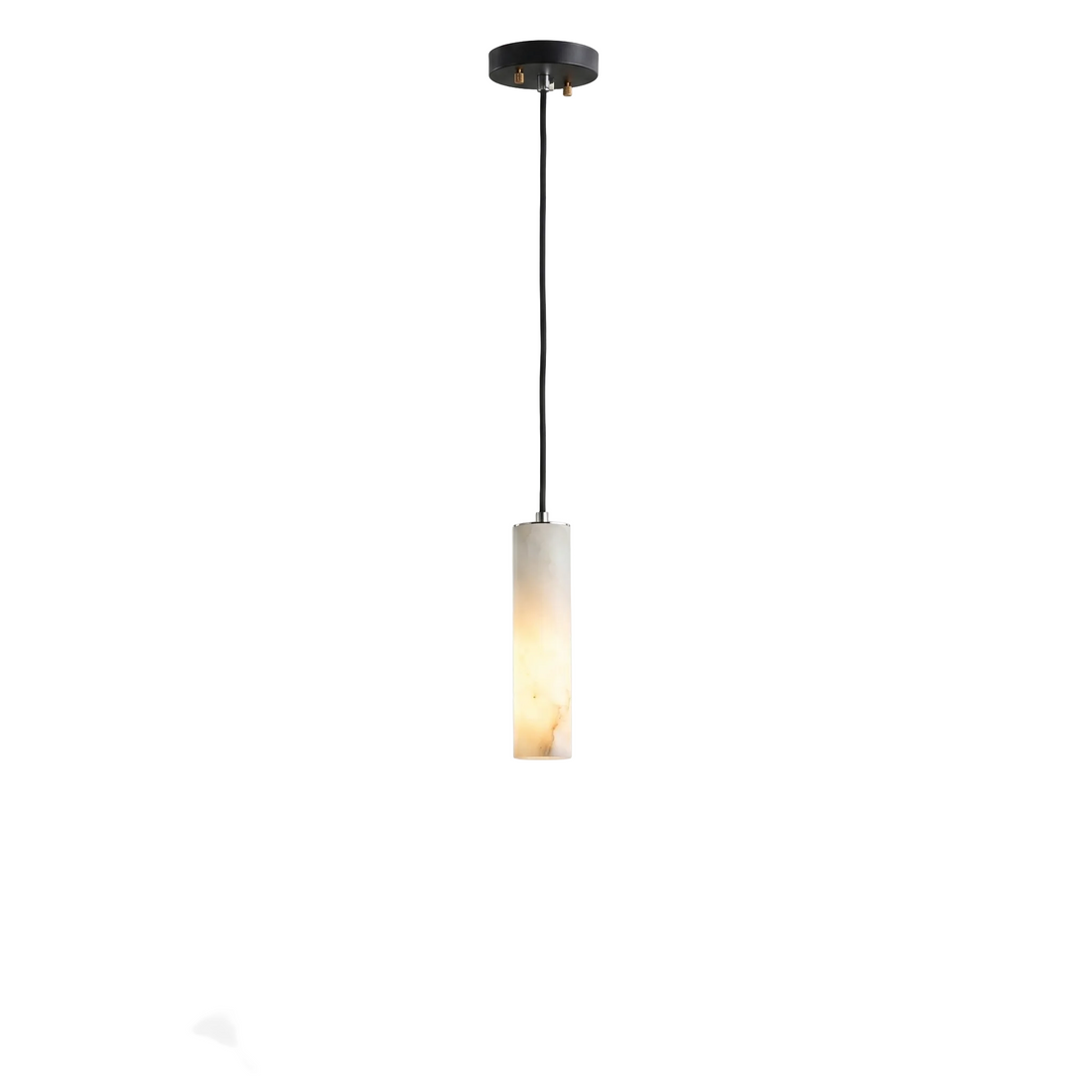 Serene Cylinder Modern Alabaster Marble Pendant Light