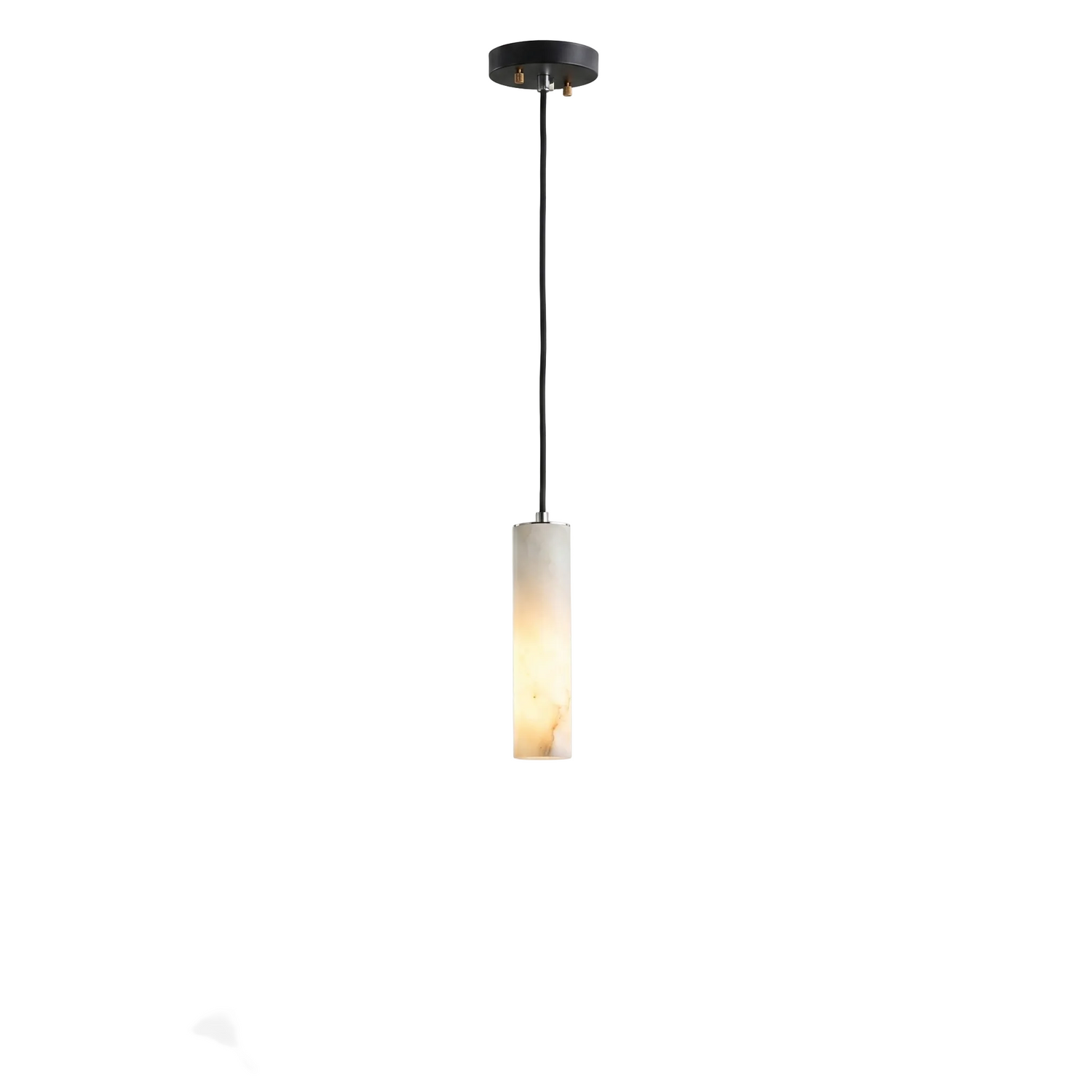 Serene Cylinder Modern Alabaster Marble Pendant Light