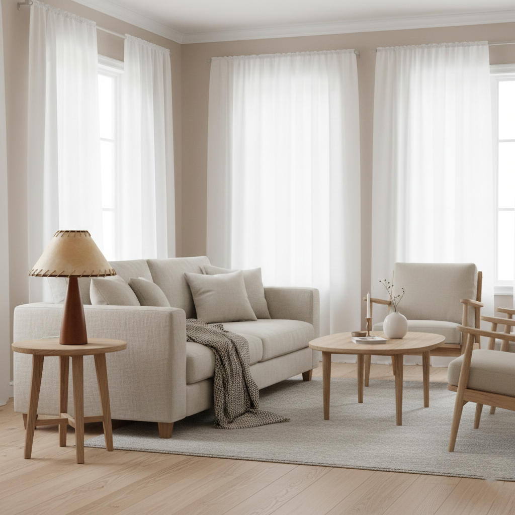 Rowan Retro Solid Wood Table Lamp