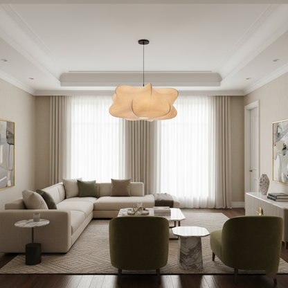 Elysia Wabi Sabi Fabric Pendant Light