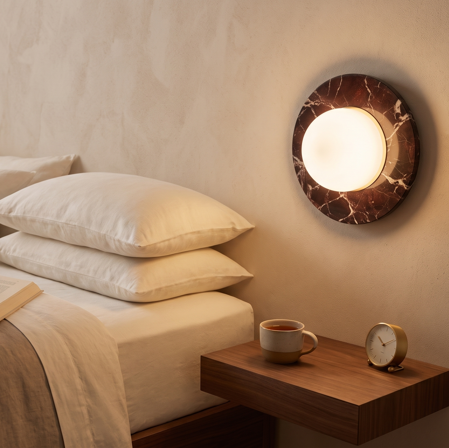 Aura Modern Marble Wall Light
