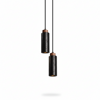 Morvain Medieval Black Travertine Pendant Light