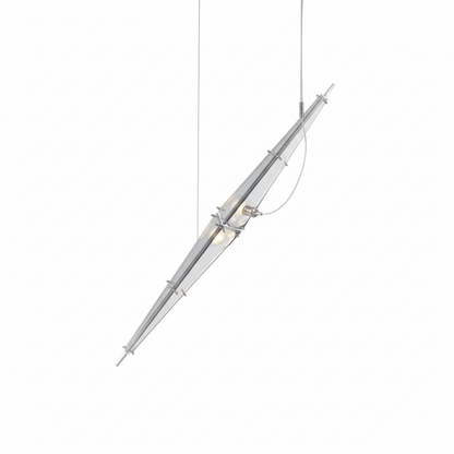 Arco Modern Linear Glass Cone Pendant Light