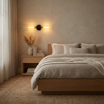 Averin Modern Glass Double Tube Wall Light