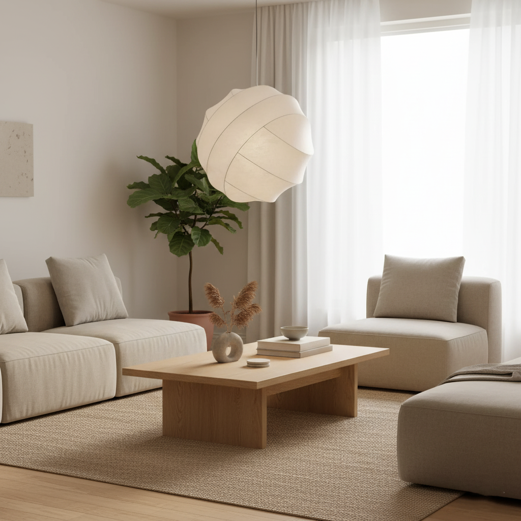 Wabi Sabi Seidenball Pendelleuchte