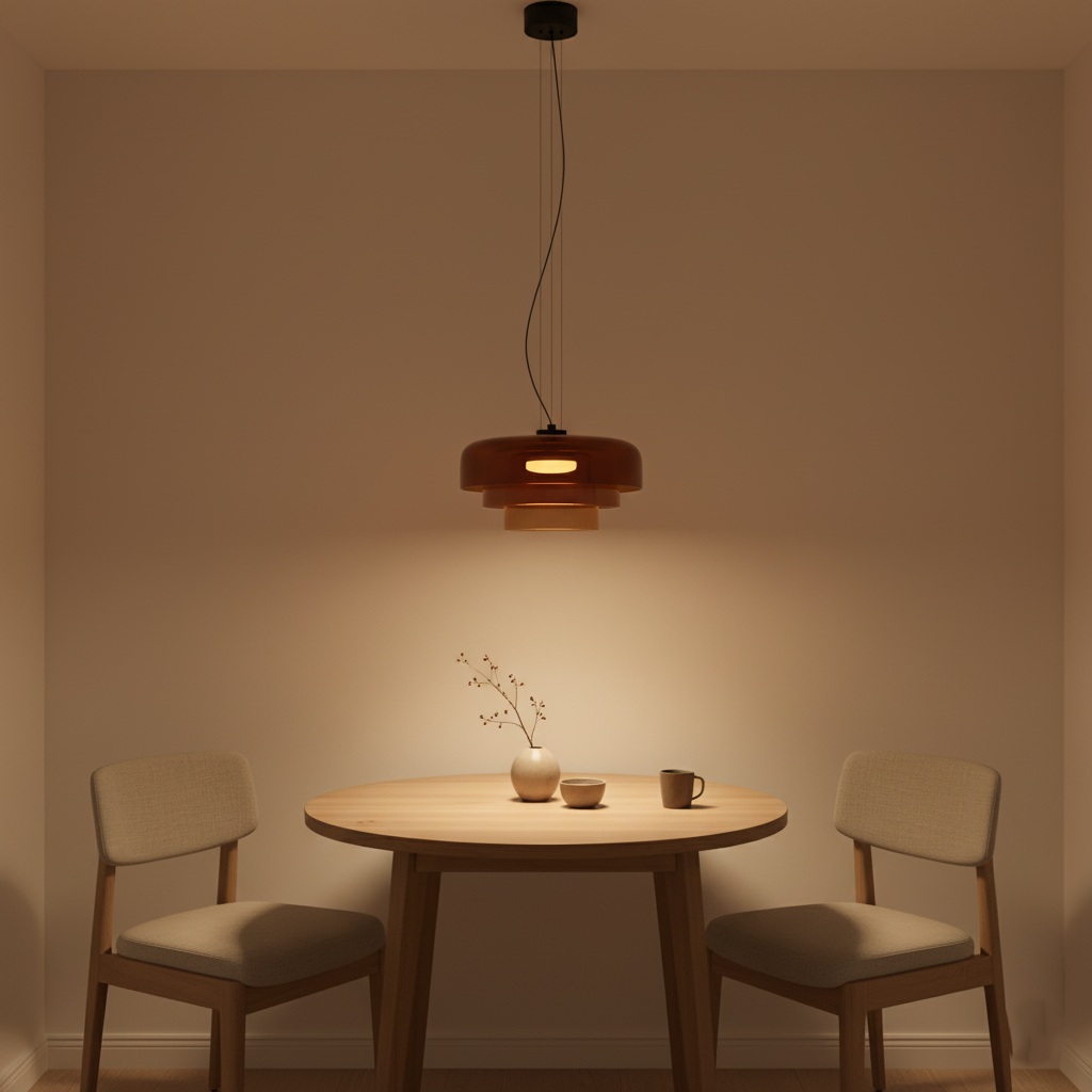 Lampe à Pendentif en Verre Céleste