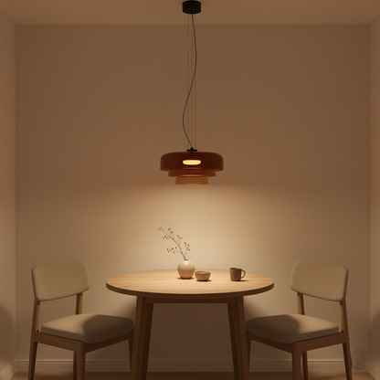 Lampe à Pendentif en Verre Céleste