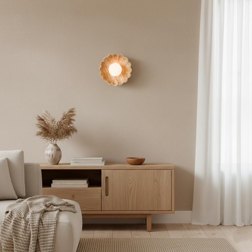 Aurea Moderne Travertin-Wandlampe