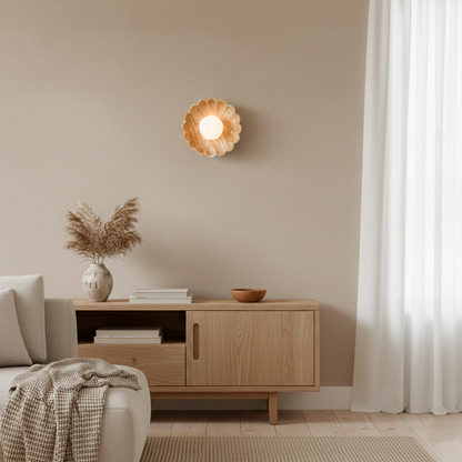 Aurea Moderne Travertin-Wandlampe