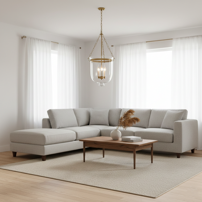 Lowie Retro Brass Glass Pendant Light