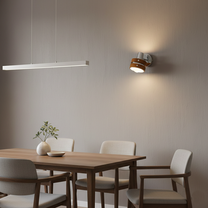 Elric Traditional Vintage Cylinder Wood Wall Light