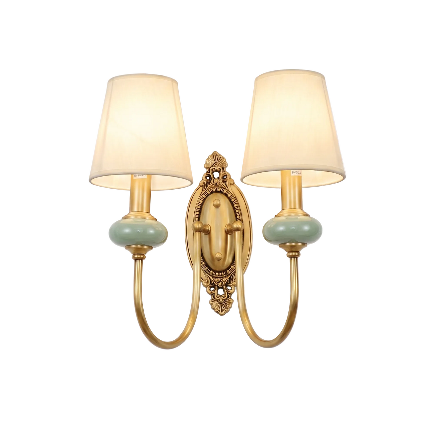 Elara Vintage Ceramic Fabric Wall Light