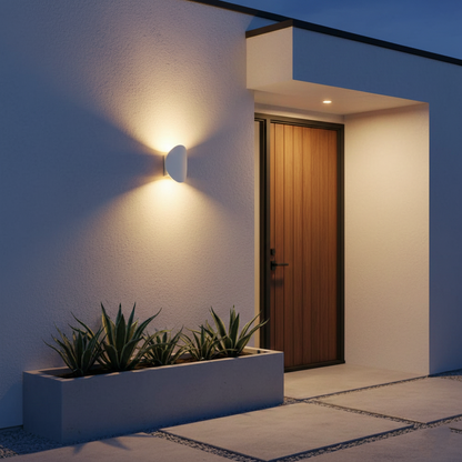 Modern Minimalist Pebble-Shaped IP65 Waterproof Outdoor Wall Light