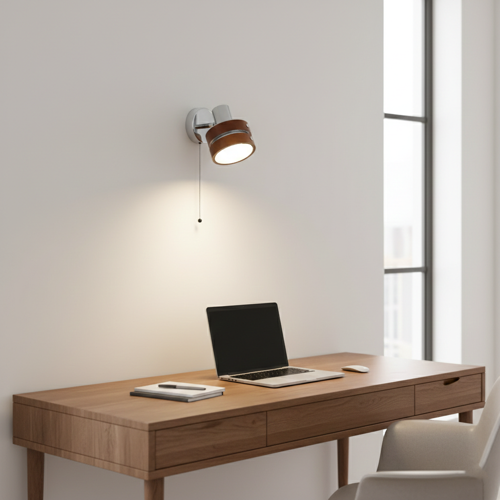 Elric Traditional Vintage Cylinder Wood Wall Light