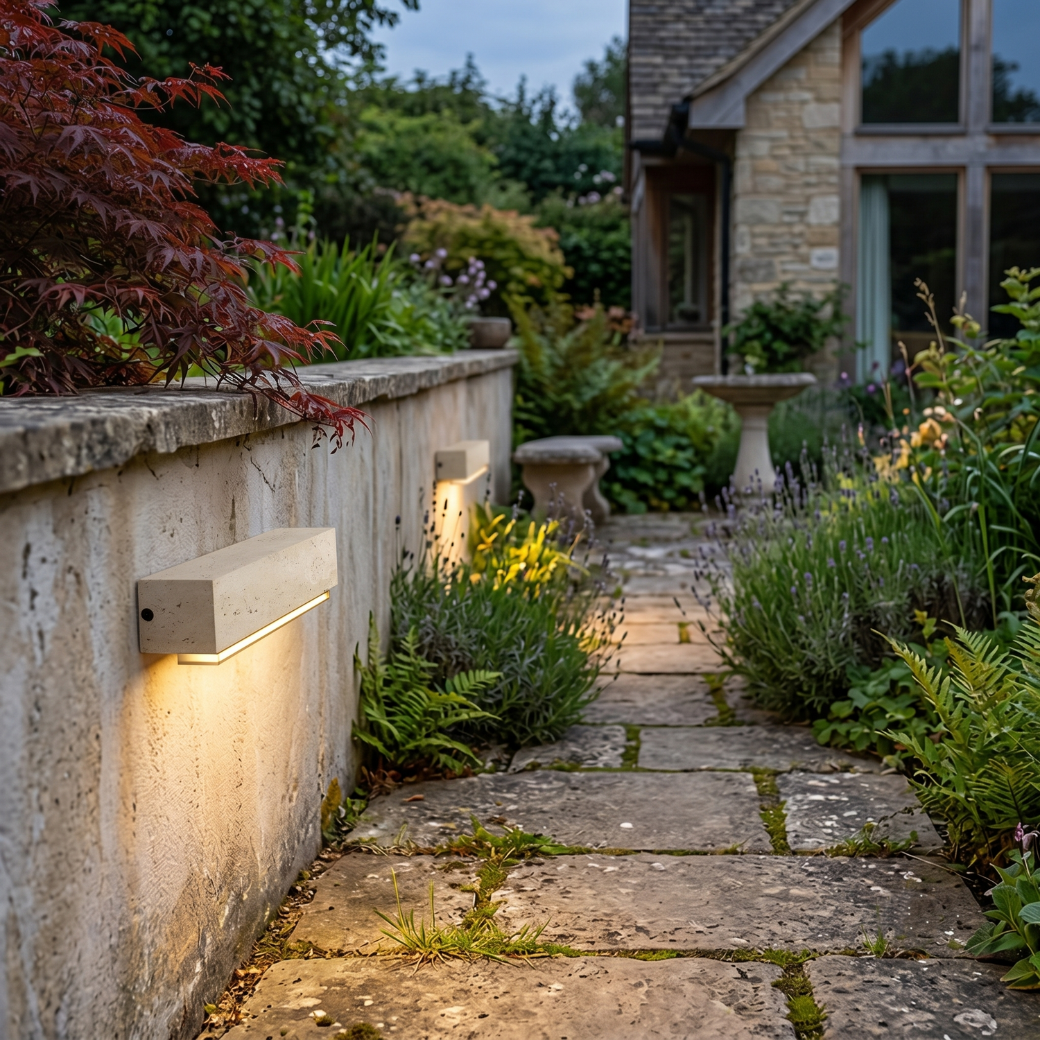 Travertine Outdoor Waterproof LED Wall Light