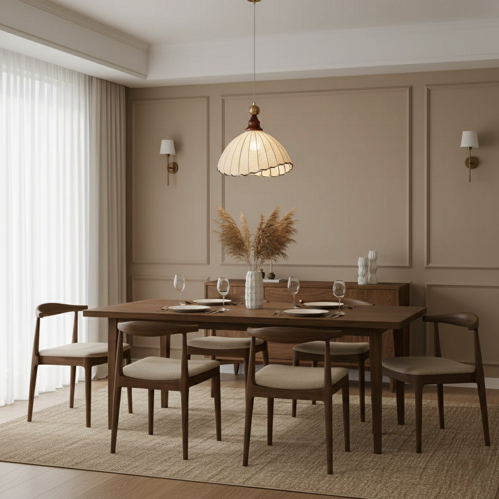 Eleonora Minimalist Silk Pendant Light