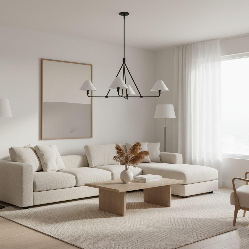 Beatrix Modern Linen Pendant Light