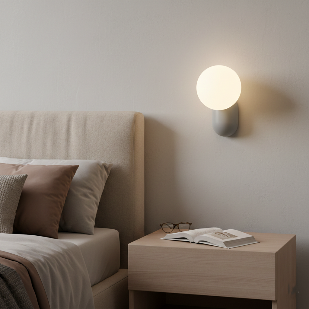 Luma Nordic Glass Orb Wall Light