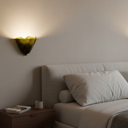 Skirt Series Retro Colored Glass Skirt Shell Wall Light