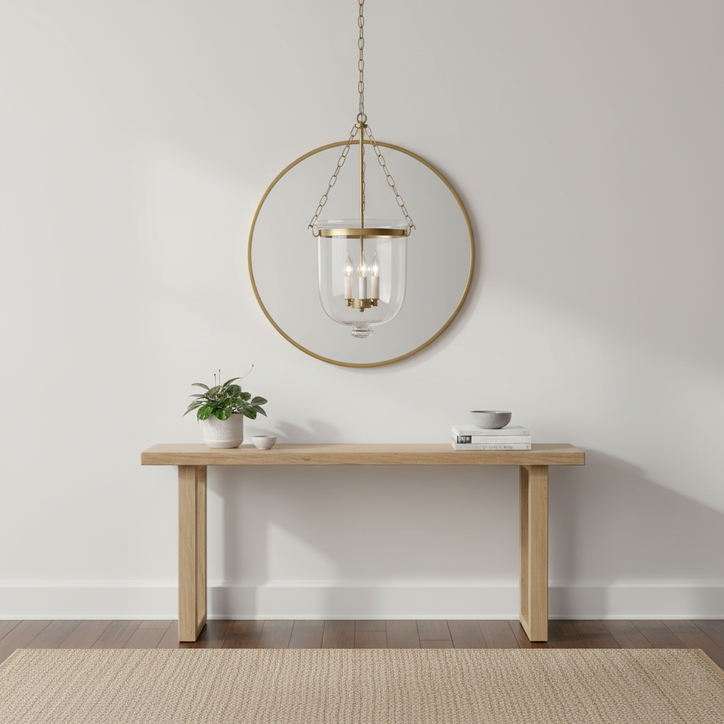 Lowie Retro Brass Glass Pendant Light