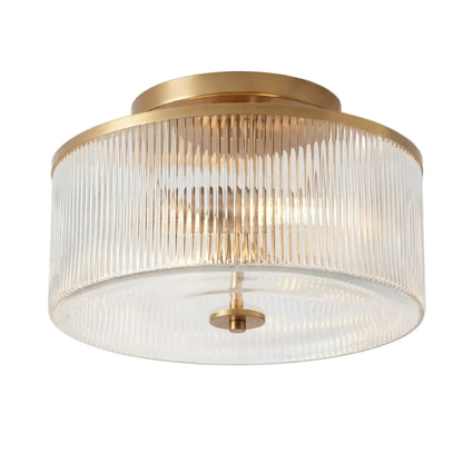 Lorienne Farmhouse Striped Glass Ceiling Light