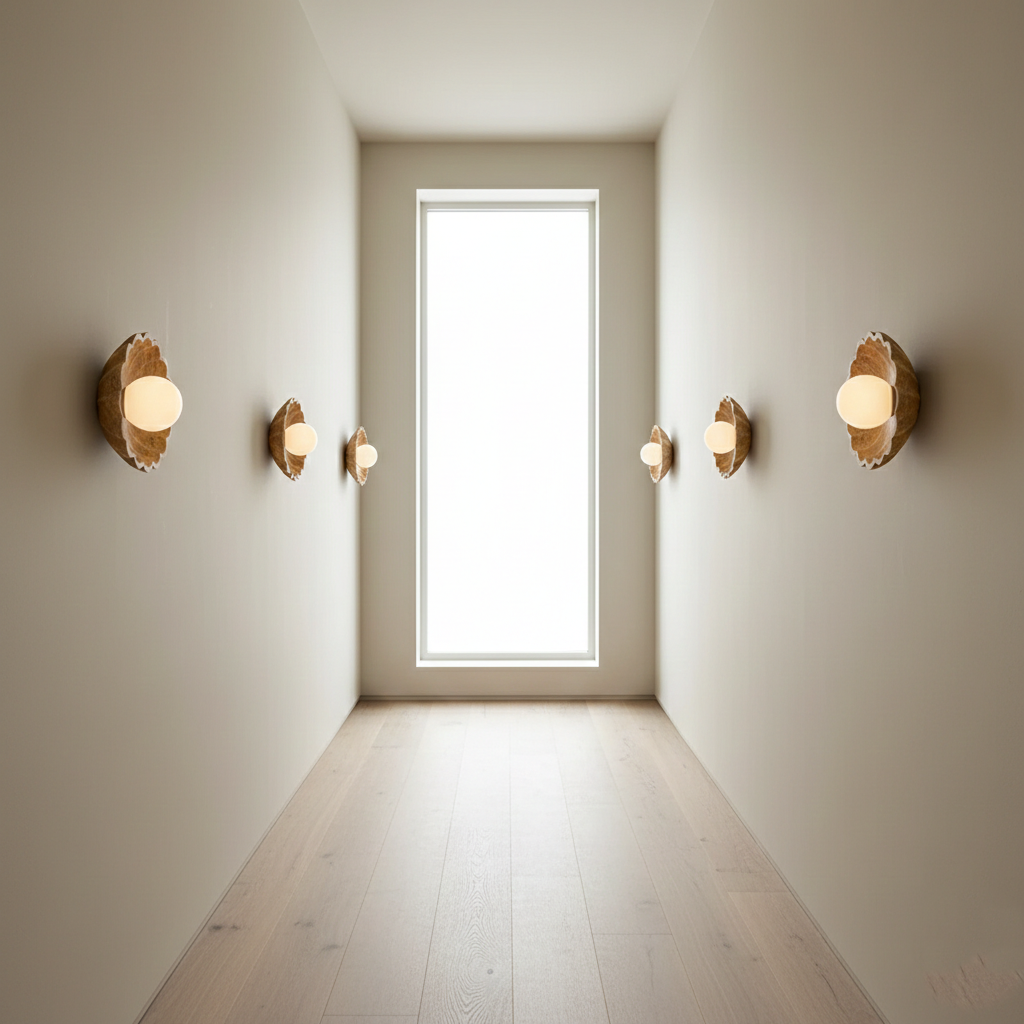 Aurea Moderne Travertin-Wandlampe