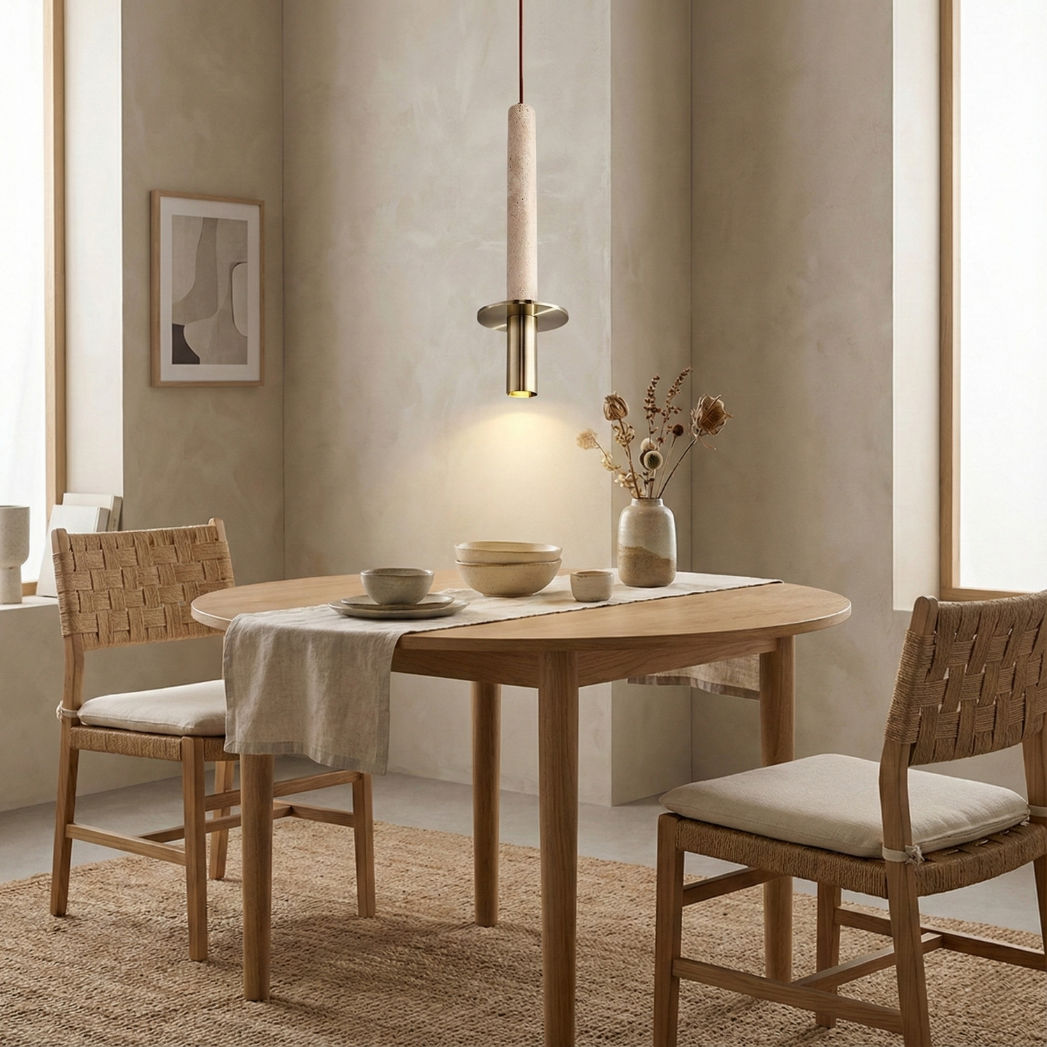 Nordic Modern Travertine Pendant Light