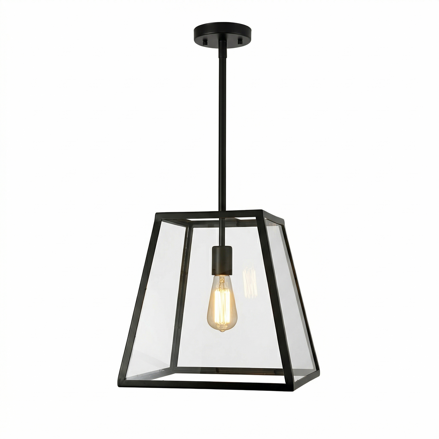 Arlo Retro Industrial Glass Pendant Light
