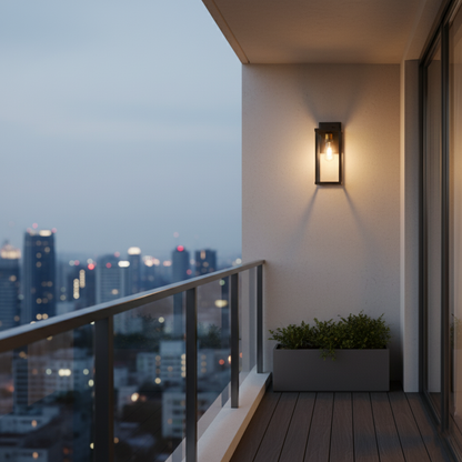 Lampada da parete esterna Retro Radenko in vetro