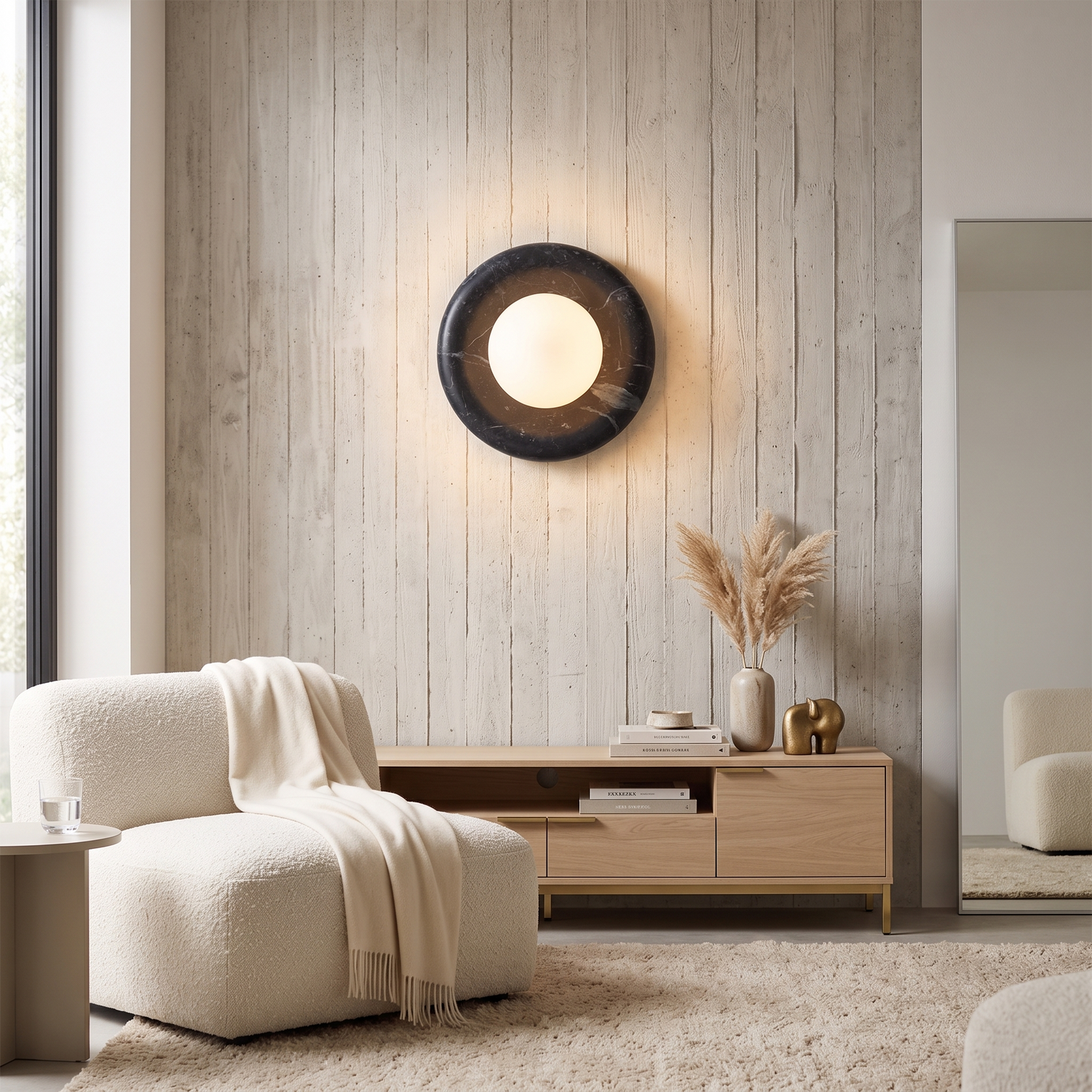 Aura Modern Marble Wall Light