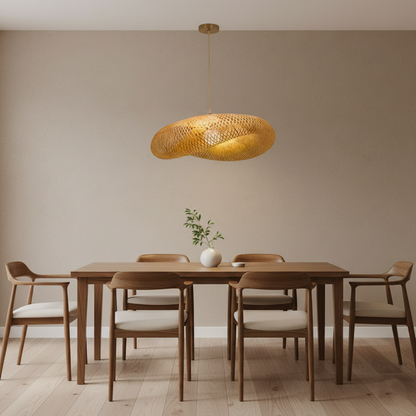 Aira Handwoven Natural Bamboo Pendant Light
