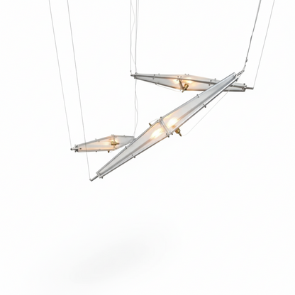 Arco Modern Linear Glass Cone Pendant Light