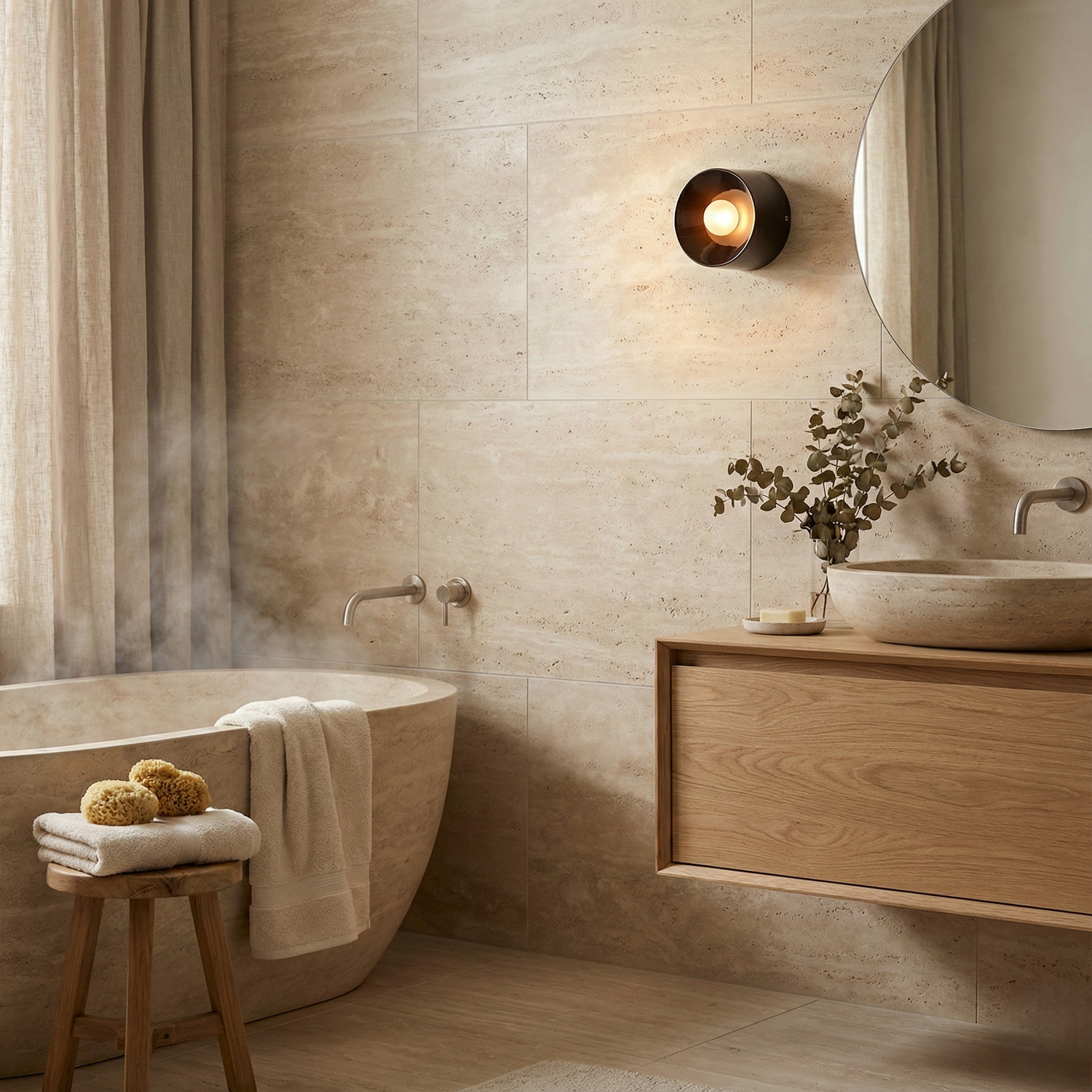 Dylan Bauhaus Minimalist Ceramic Wall Light