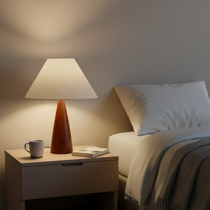 Rowan Retro Solid Wood Table Lamp