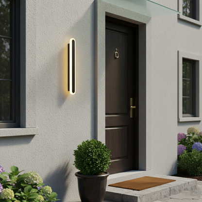 Edge Minimalist Metal Oval IP65 WaterProof Outdoor Wall Light