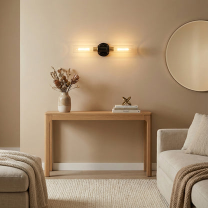 Averin Modern Glass Double Tube Wall Light