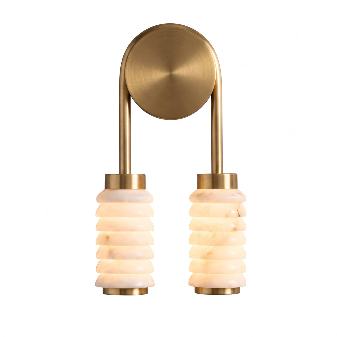 Calla Ribbed Nordic Modern Alabaster Stone Wall Light