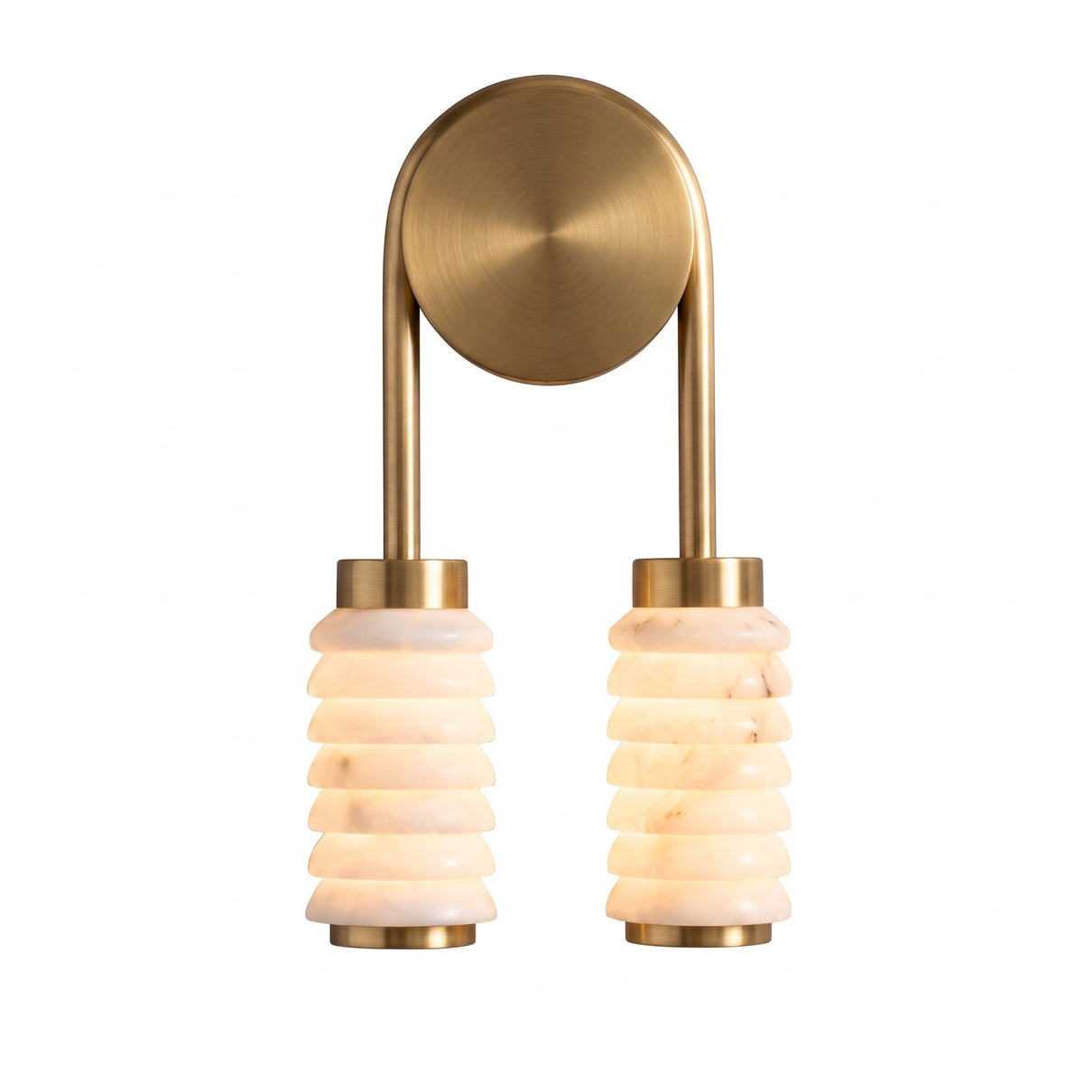 Calla Ribbed Nordic Modern Alabaster Stone Wall Light