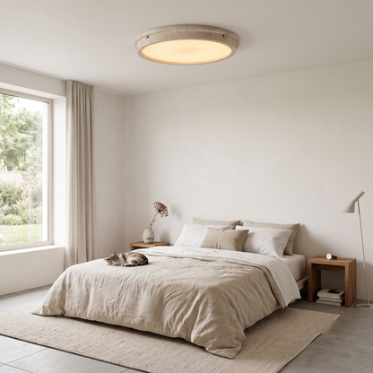 Solana Modern Travertine Ceiling Light