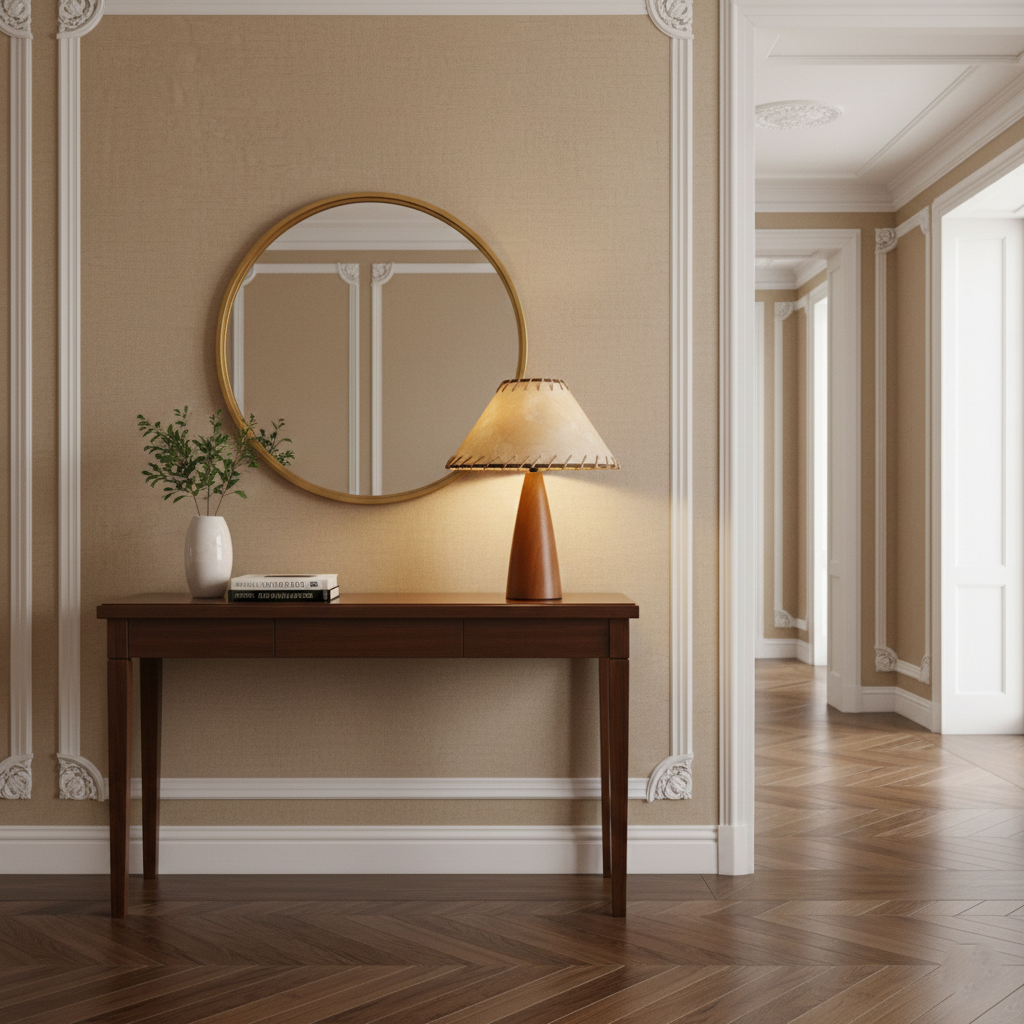 Rowan Retro Solid Wood Table Lamp